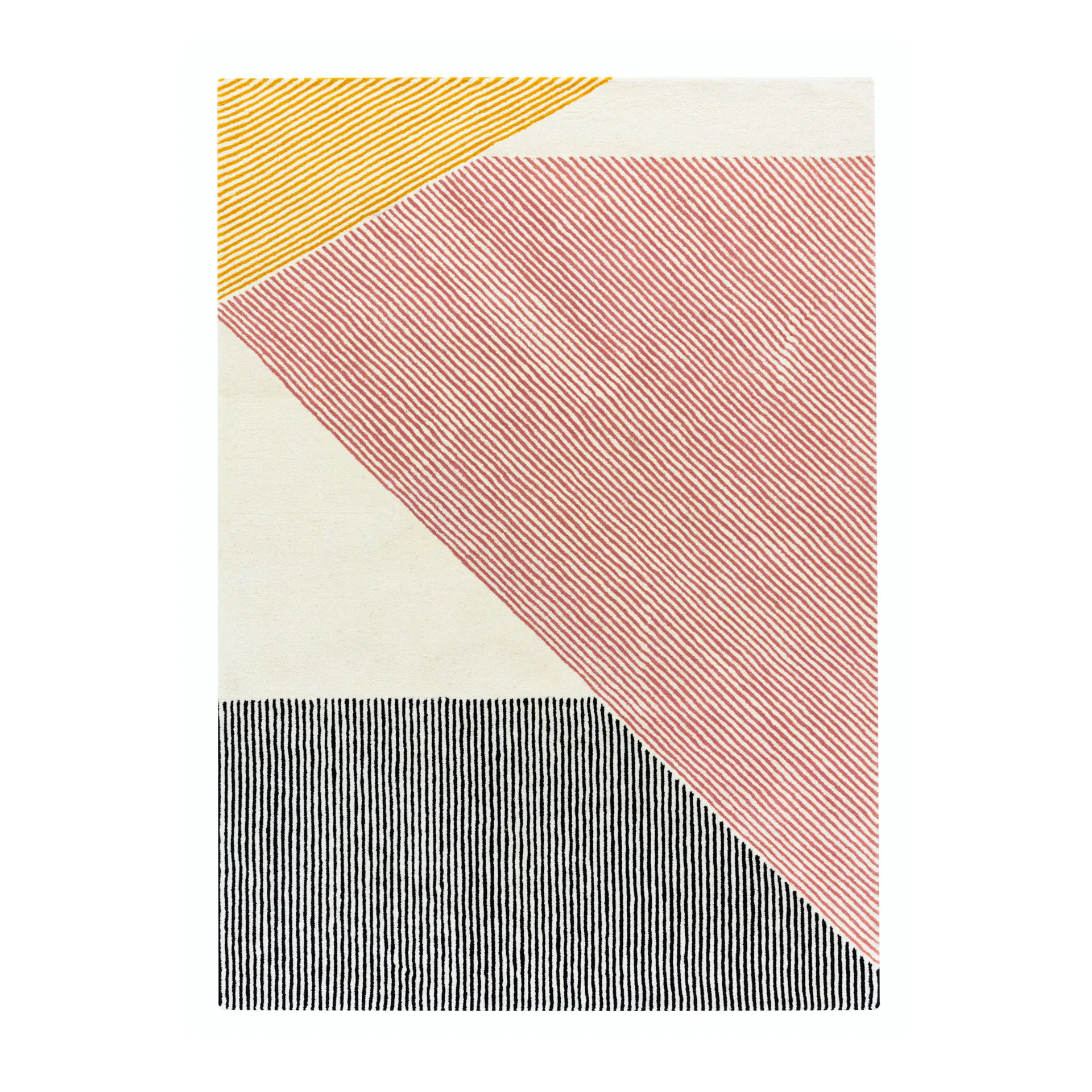 Tapete de lã rosa Stripes, 170x240 cm NJRD