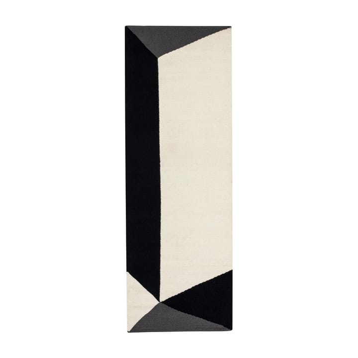 Tapete Triangles blocks kelim natural white - 80x240 cm - NJRD