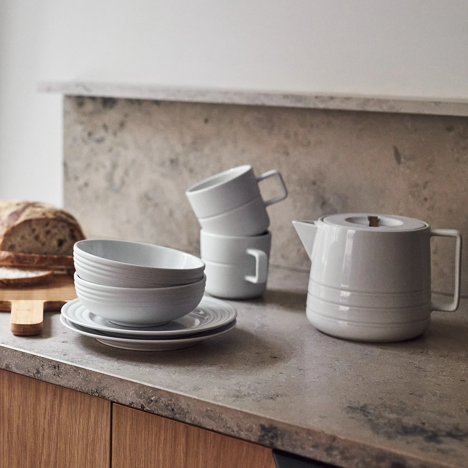 Tigela Lines Ø16 cm, 6 un., branco NJRD