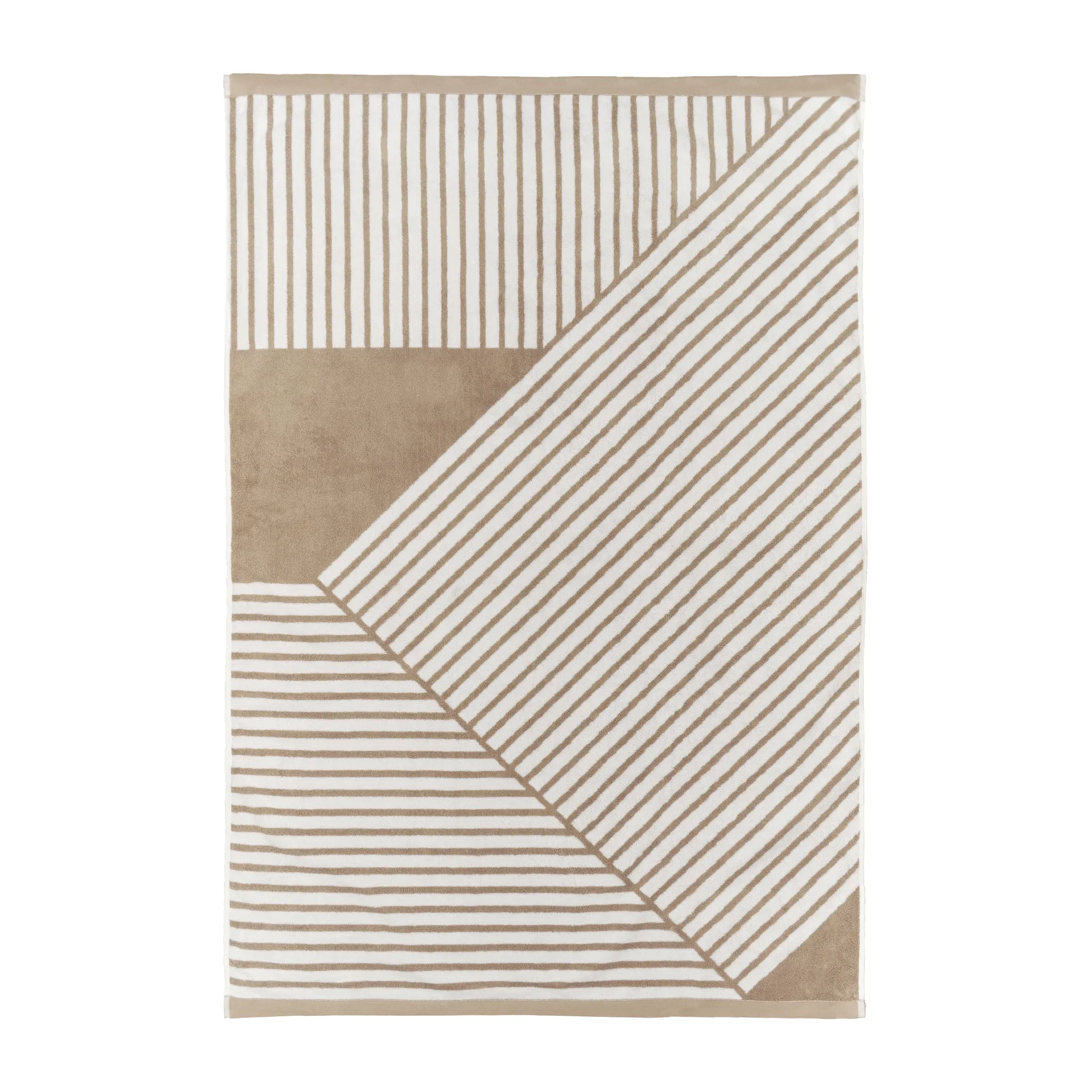 Toalha de banho Stripes 100x150 cm, Bege NJRD