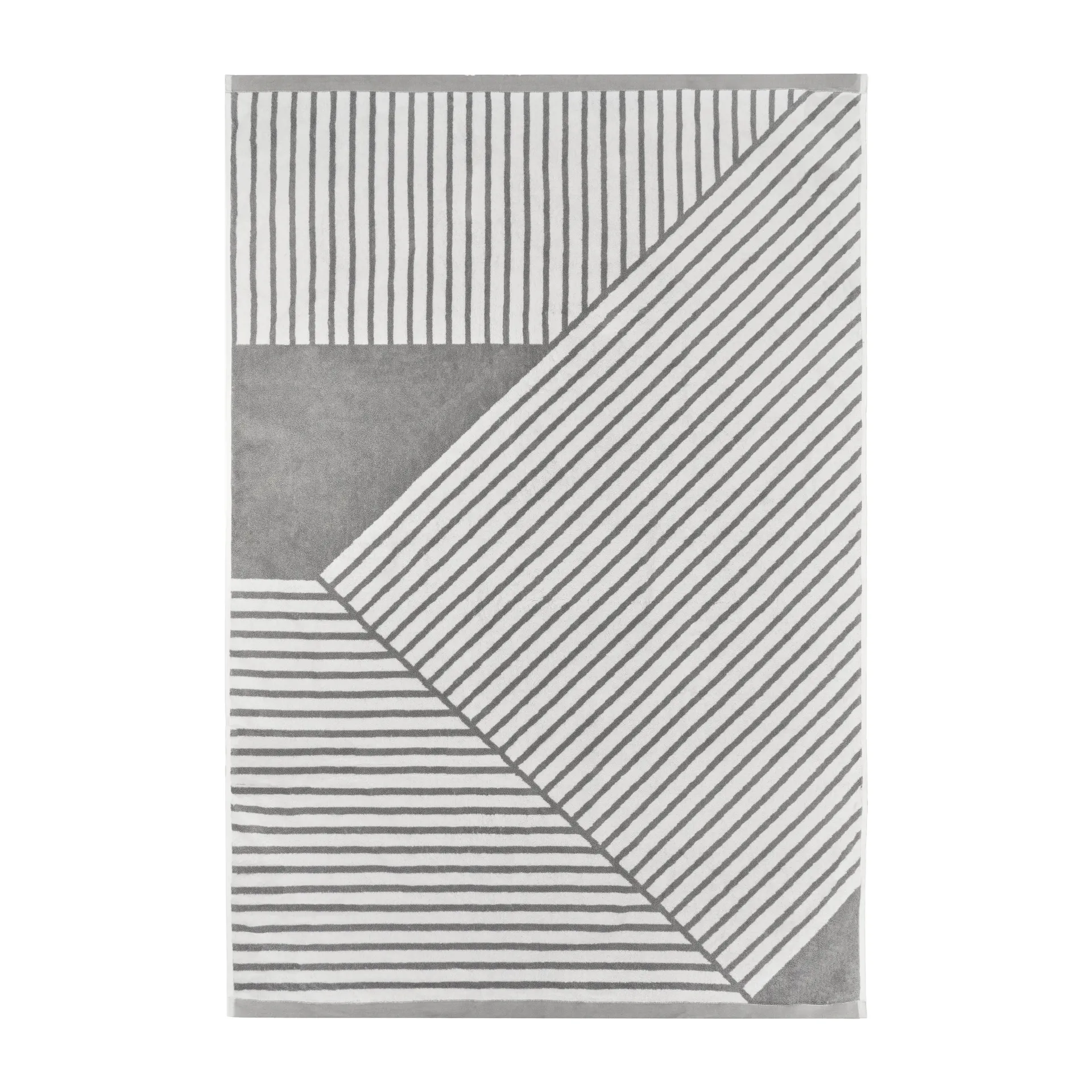 Toalha de banho Stripes 100x150 cm, Cinzento NJRD