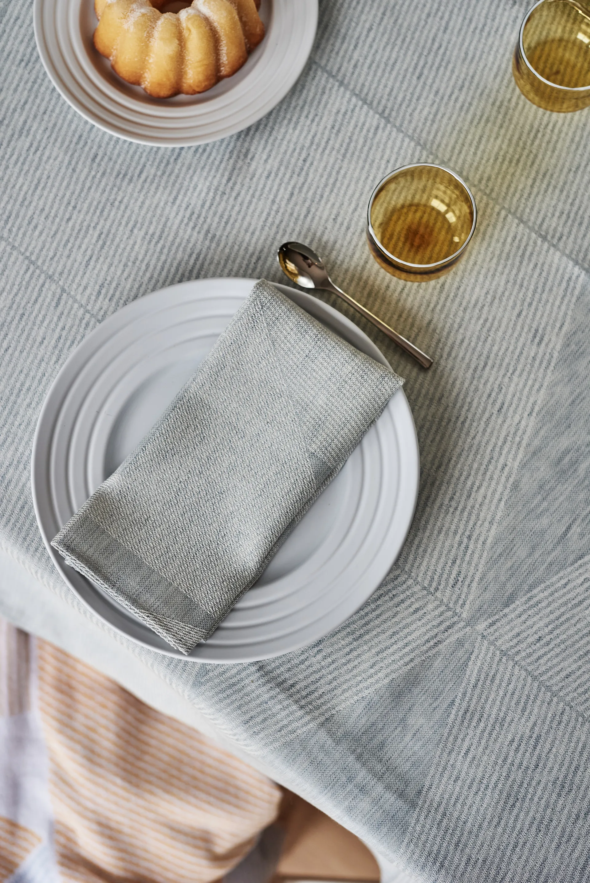 Toalha de mesa Geometric 147x250 cm, Blue-white NJRD