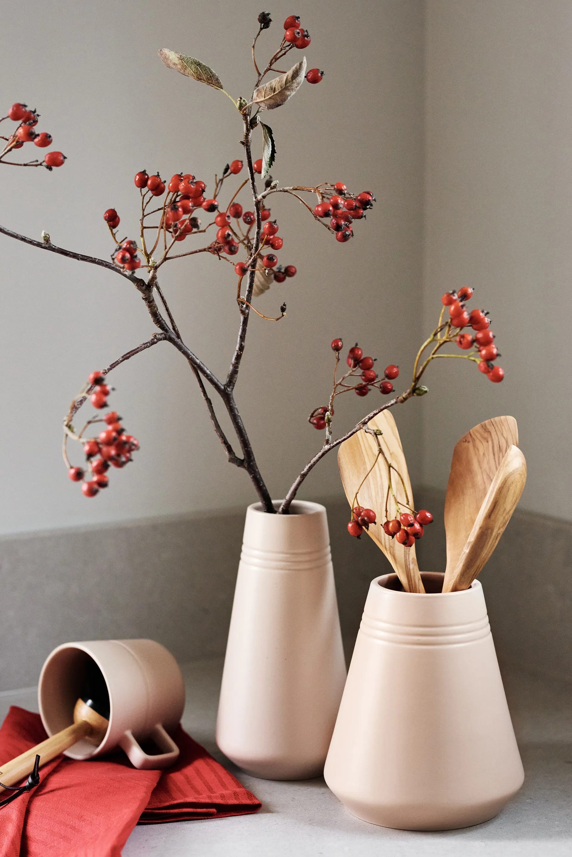 Vaso Lines 18 cm, Bege NJRD