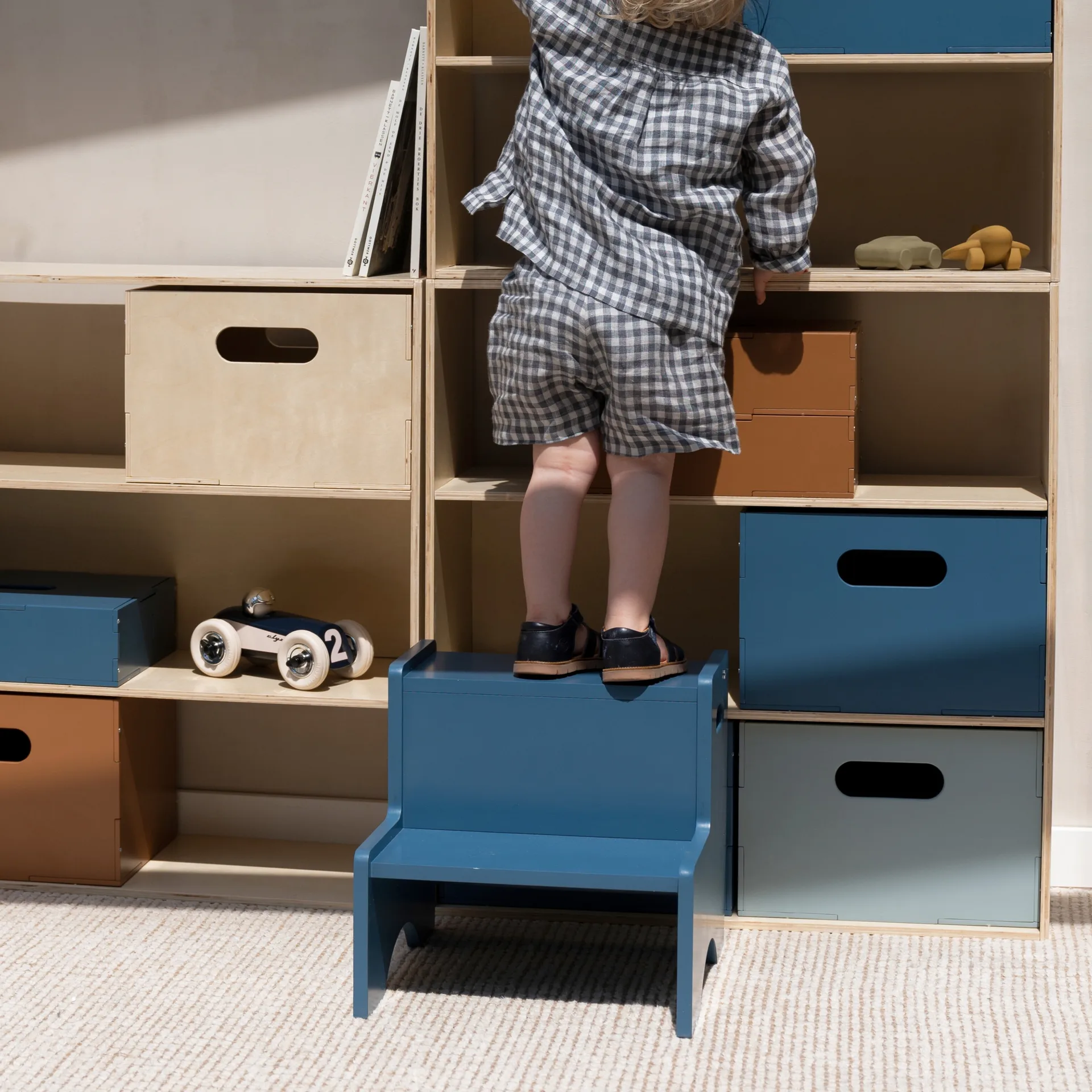 Banquinho infantil Step Up, Azul Nofred