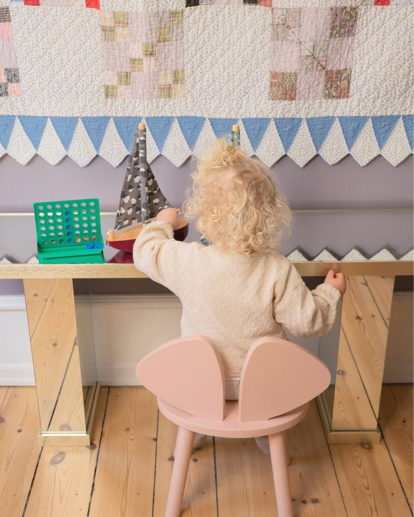 Cadeira infantil Mouse Chair, Rosa Nofred