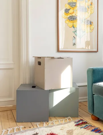 Caixa de armazenamento Cube Storage - Bege - Nofred