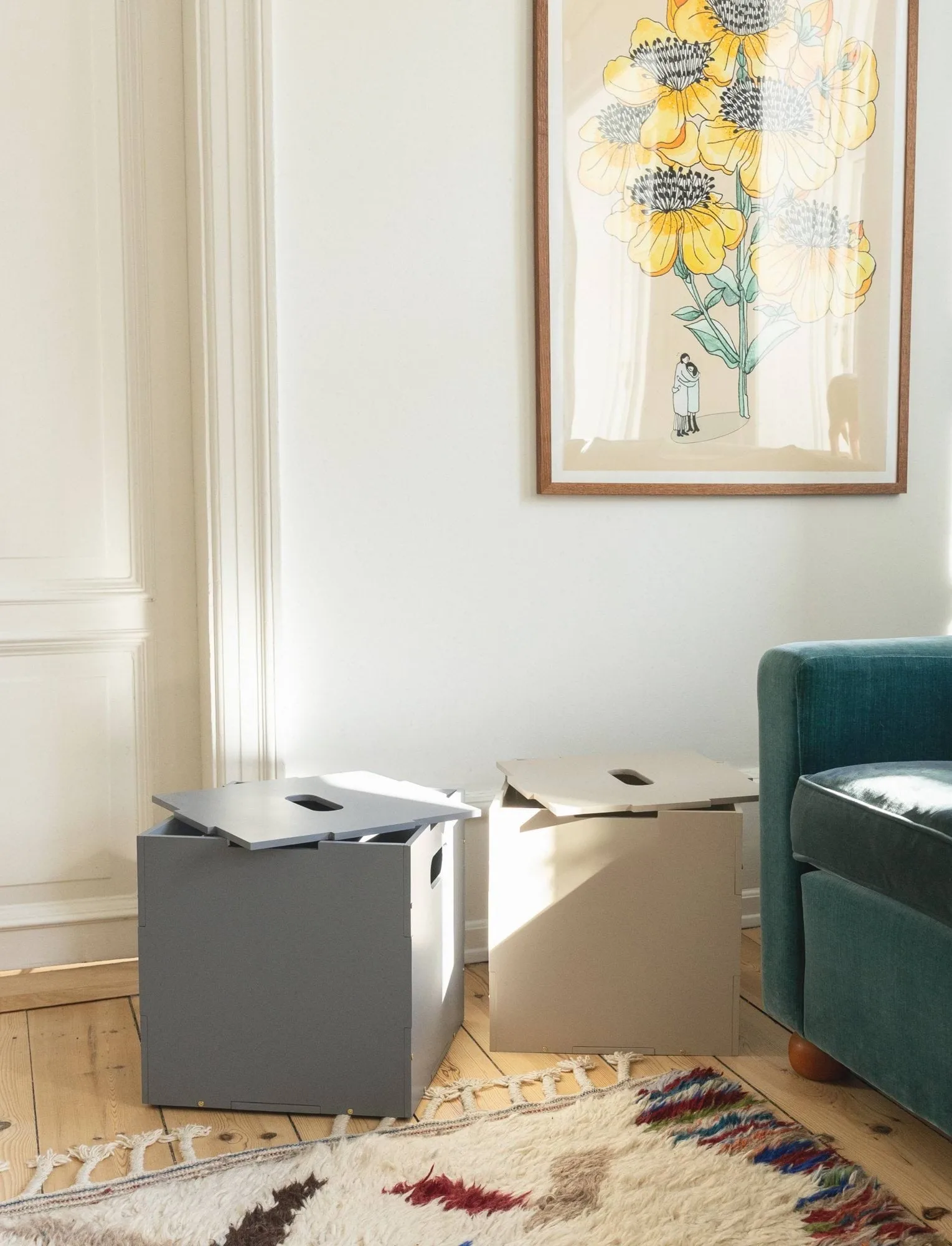 Caixa de armazenamento Cube Storage, Verde oliva Nofred