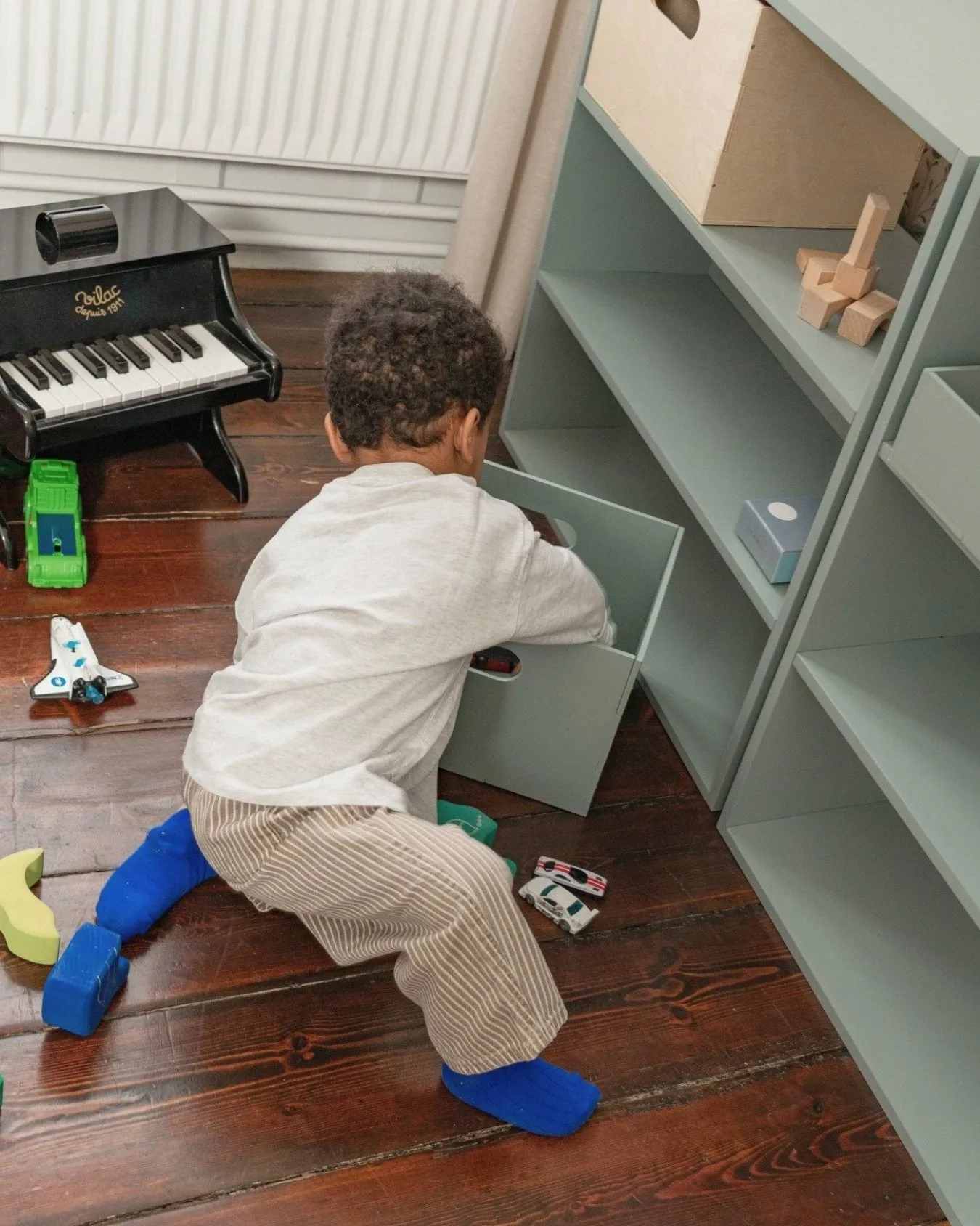 Caixa de armazenamento Kiddo Box, Verde-oliva Nofred