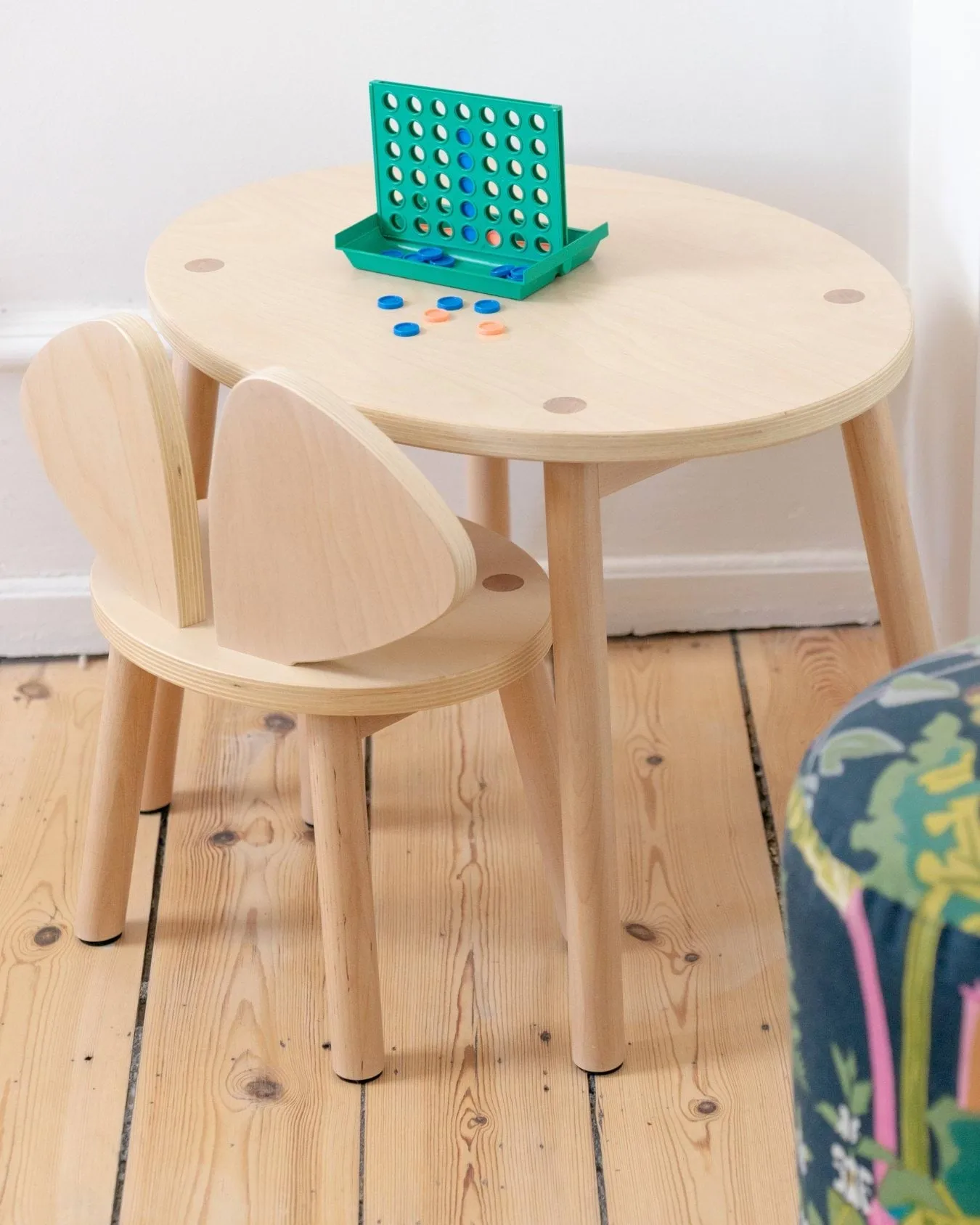 Conjunto Mouse cadeira infantil + mesa, Faia Nofred