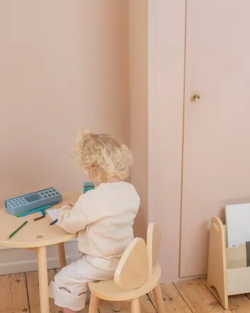 Conjunto Mouse cadeira infantil + mesa - Faia - Nofred