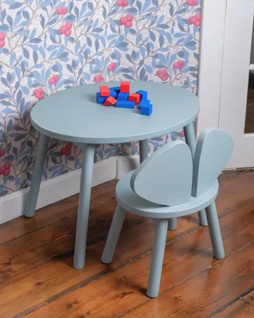 Conjunto Mouse cadeira infantil + mesa - Verde oliva - Nofred