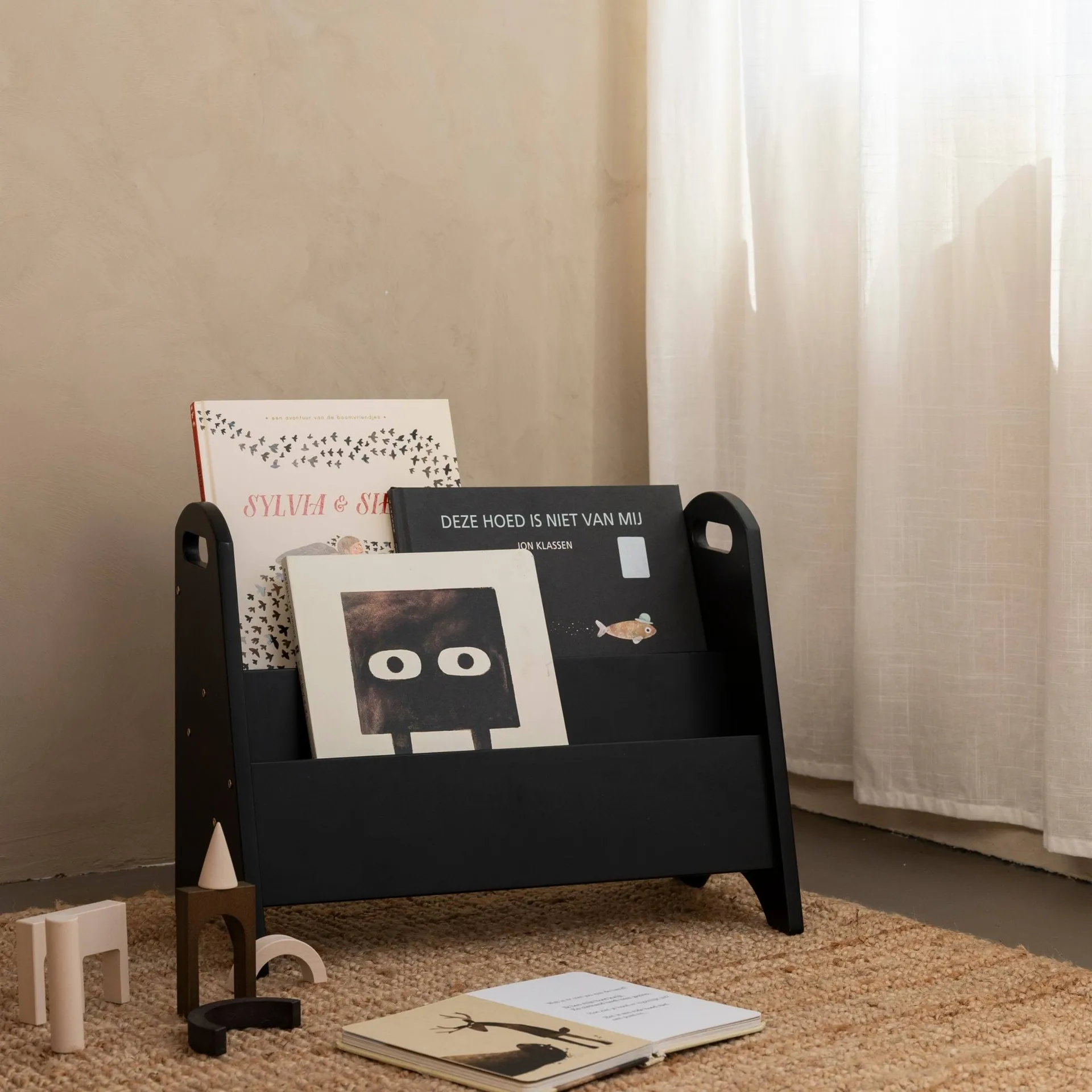 Estante infantil Book Holder, Preto Nofred
