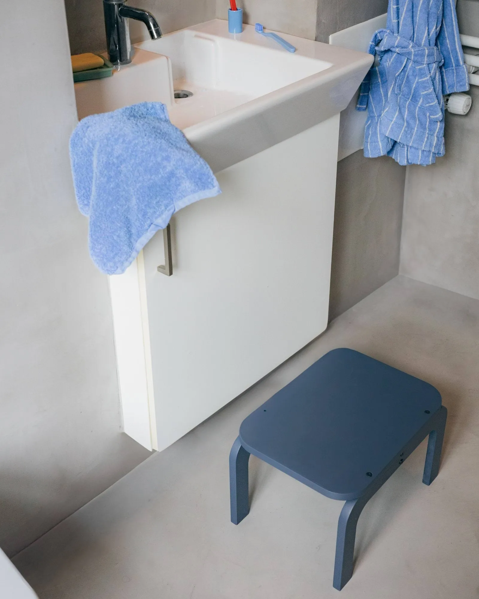 Kiddo Step Seat banco, Blue Nofred