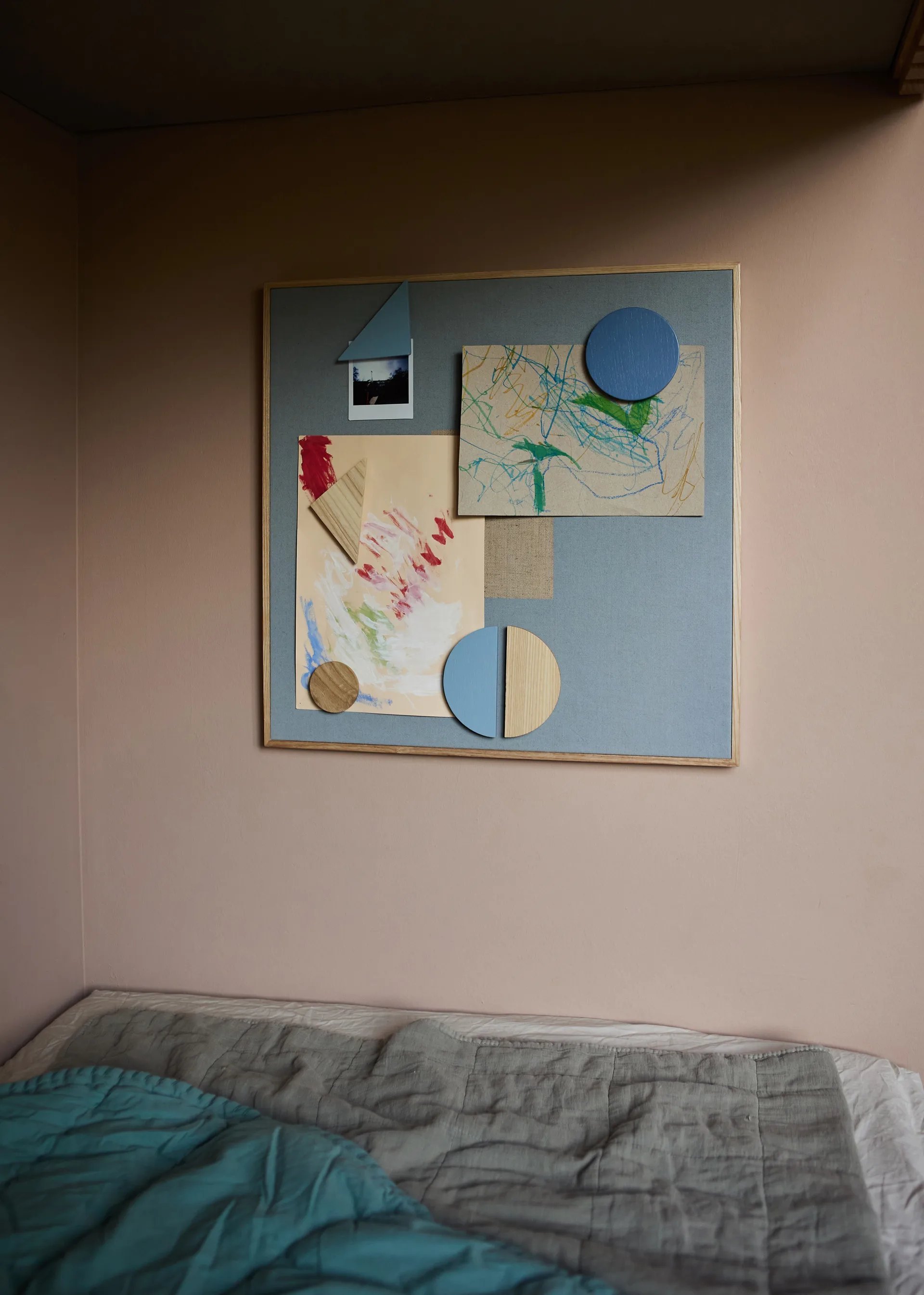 Quadro de avisos Noticeboard + 3 ímãs, Azul Nofred