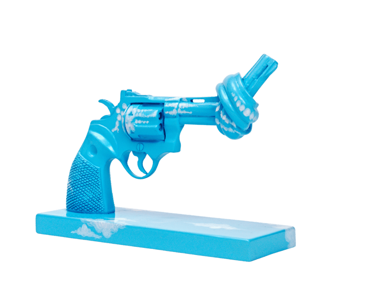 Decoração Imagine 30 cm, Azul-branco Non Violence