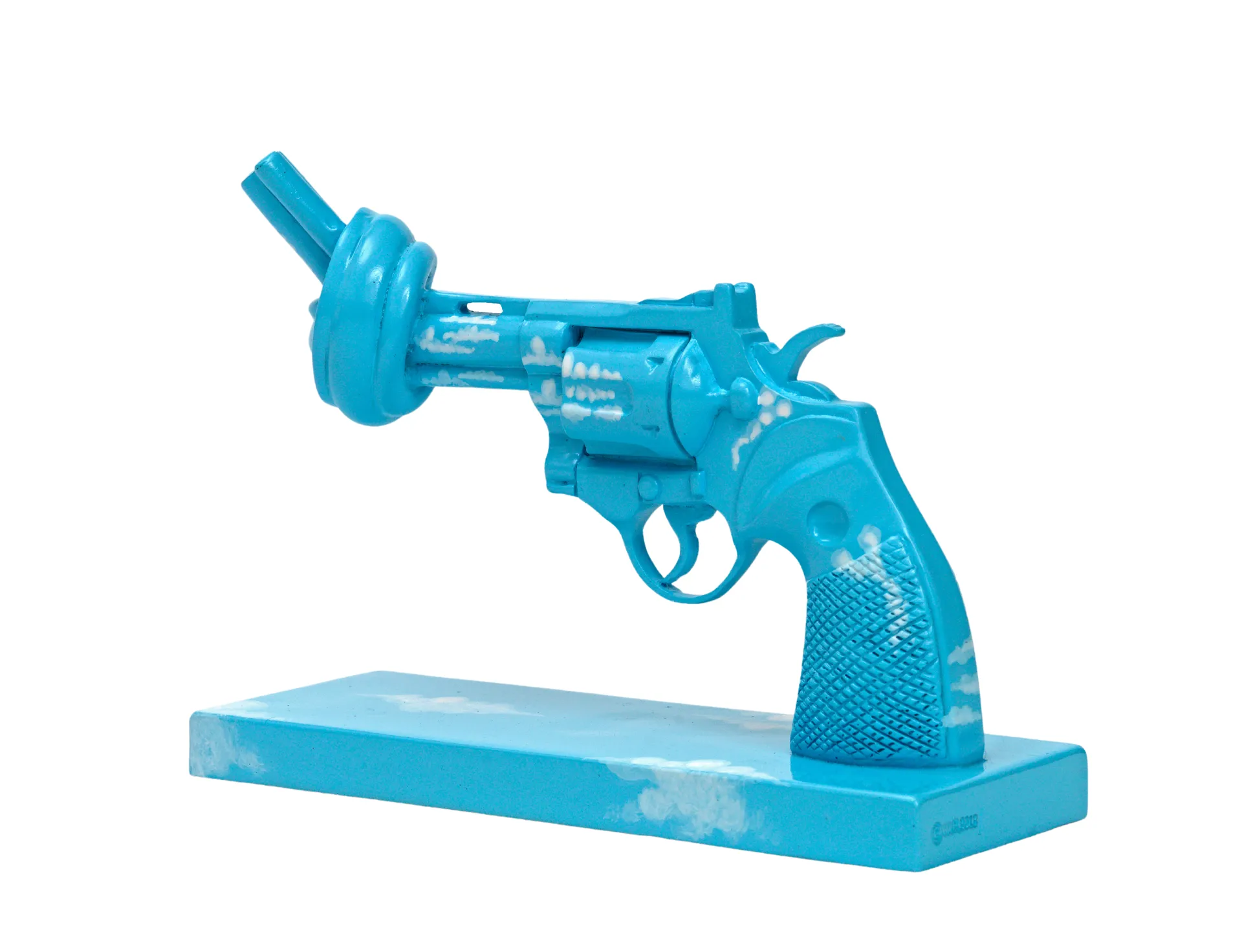 Decoração Imagine 30 cm, Azul-branco Non Violence