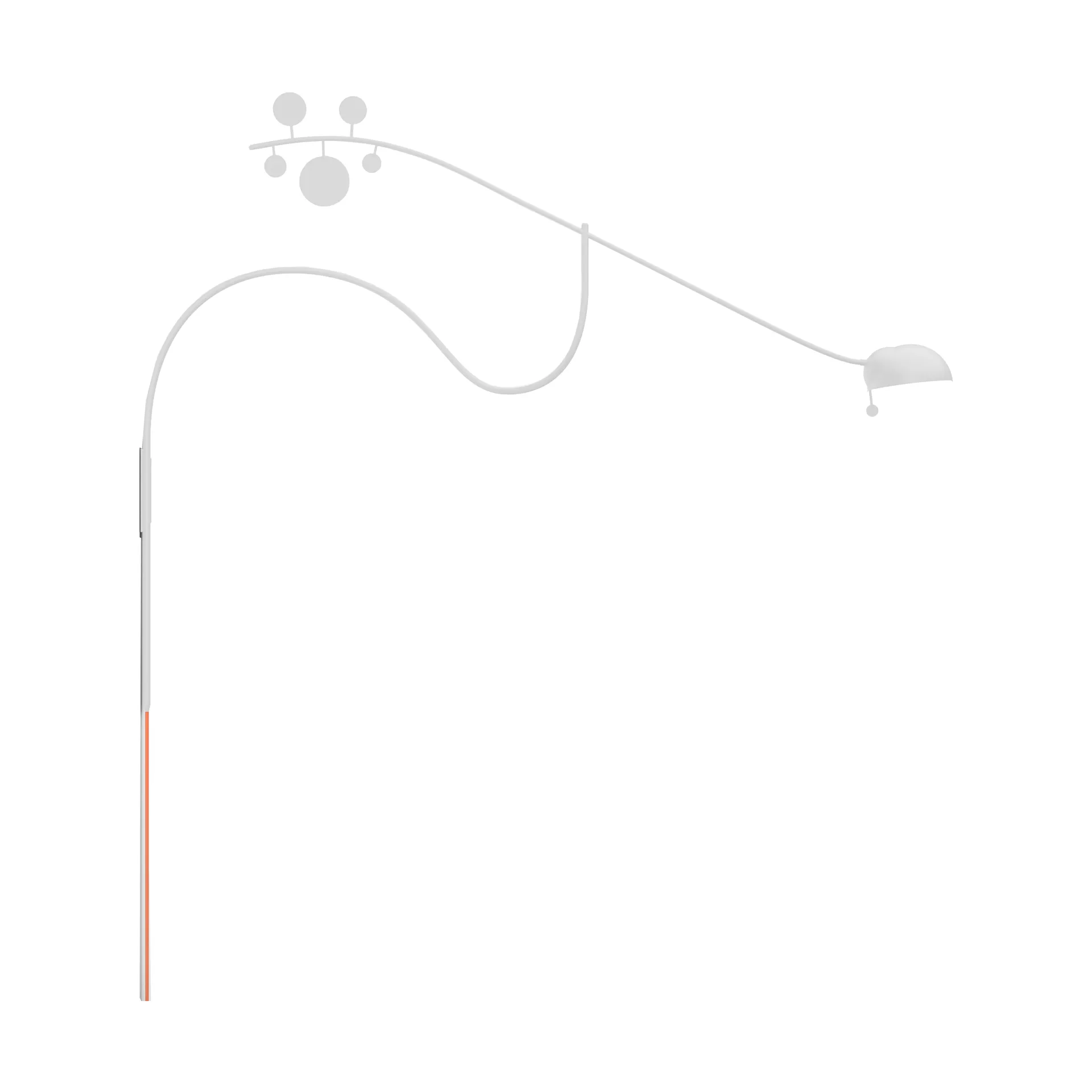 Candeeiro de parede Juno, Branco-laranja Noon