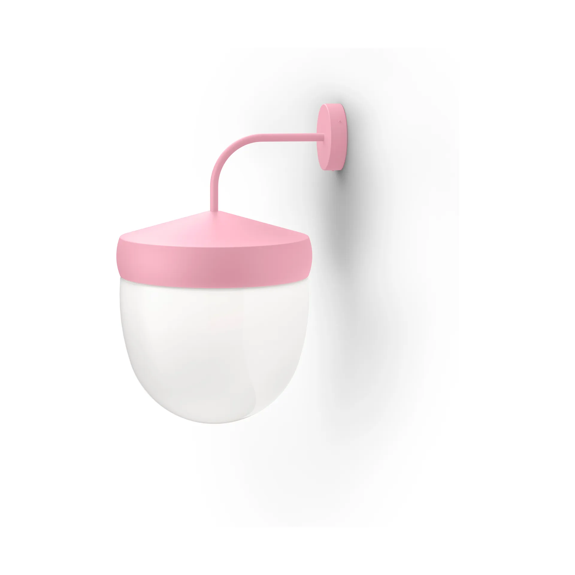 Candeeiro de parede Pan fosco de 30 cm, Rosa Noon