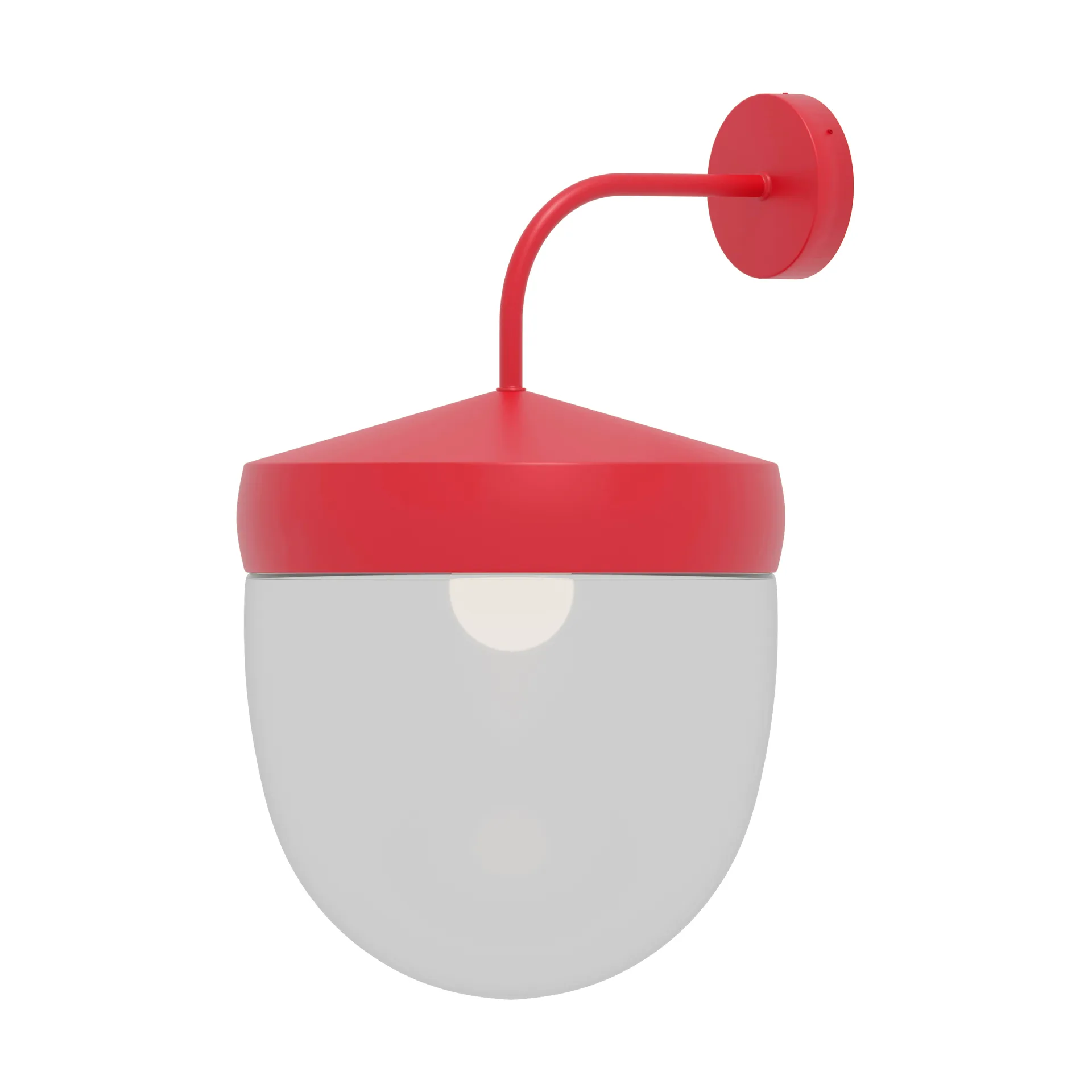 Candeeiro de parede Pan transparente 30 cm, Vermelho Noon