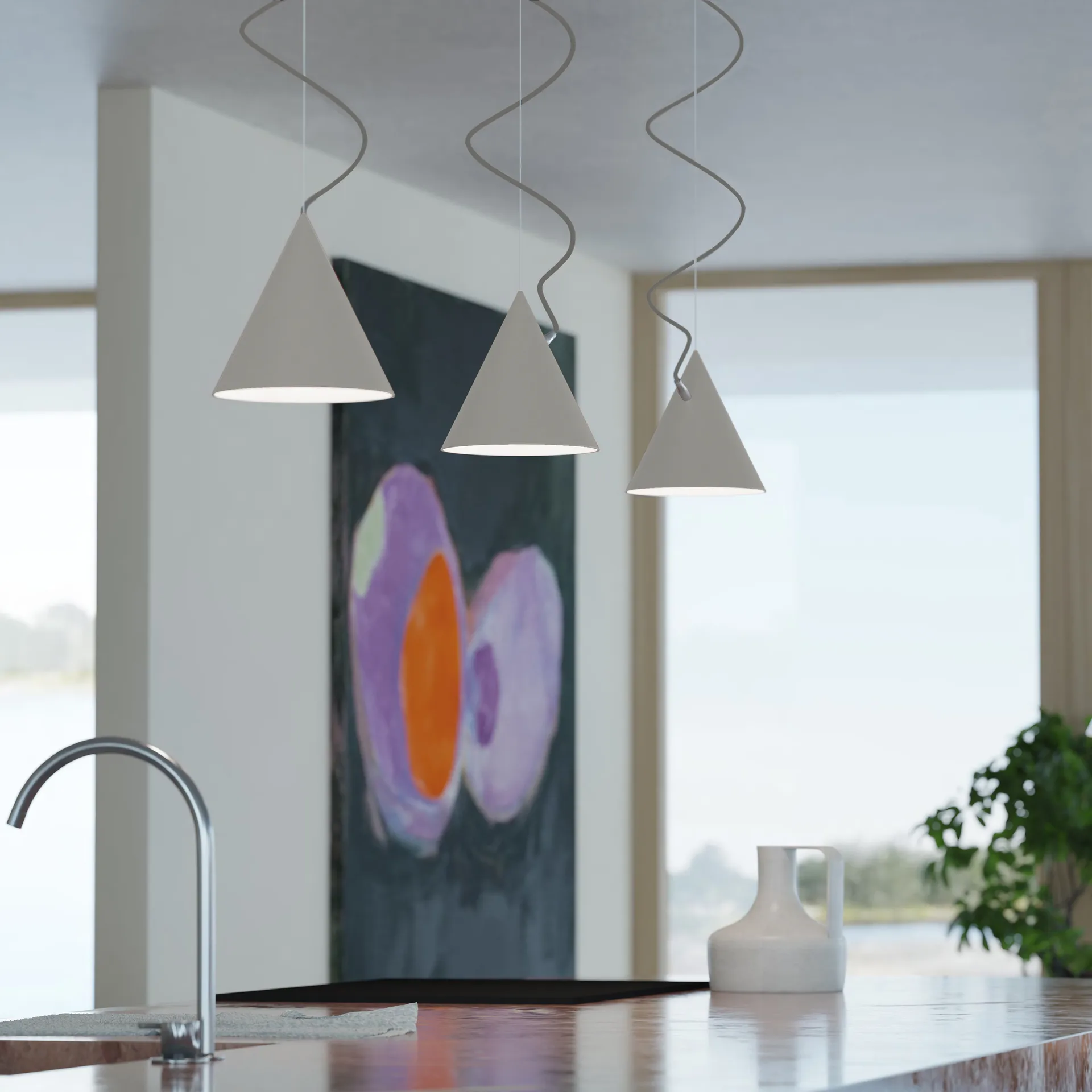 Pêndulo Castor 20 cm, Cinza-cinza claro-prata Noon