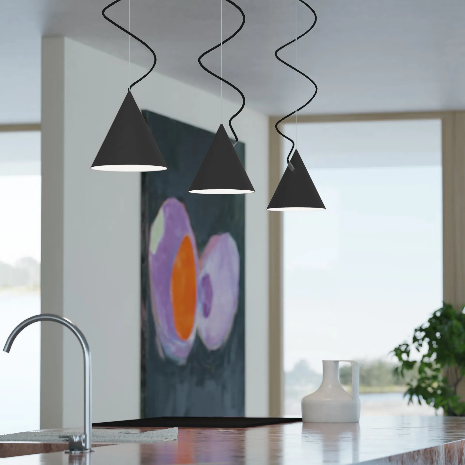 Pêndulo Castor 20 cm, Preto-preto-preto Noon