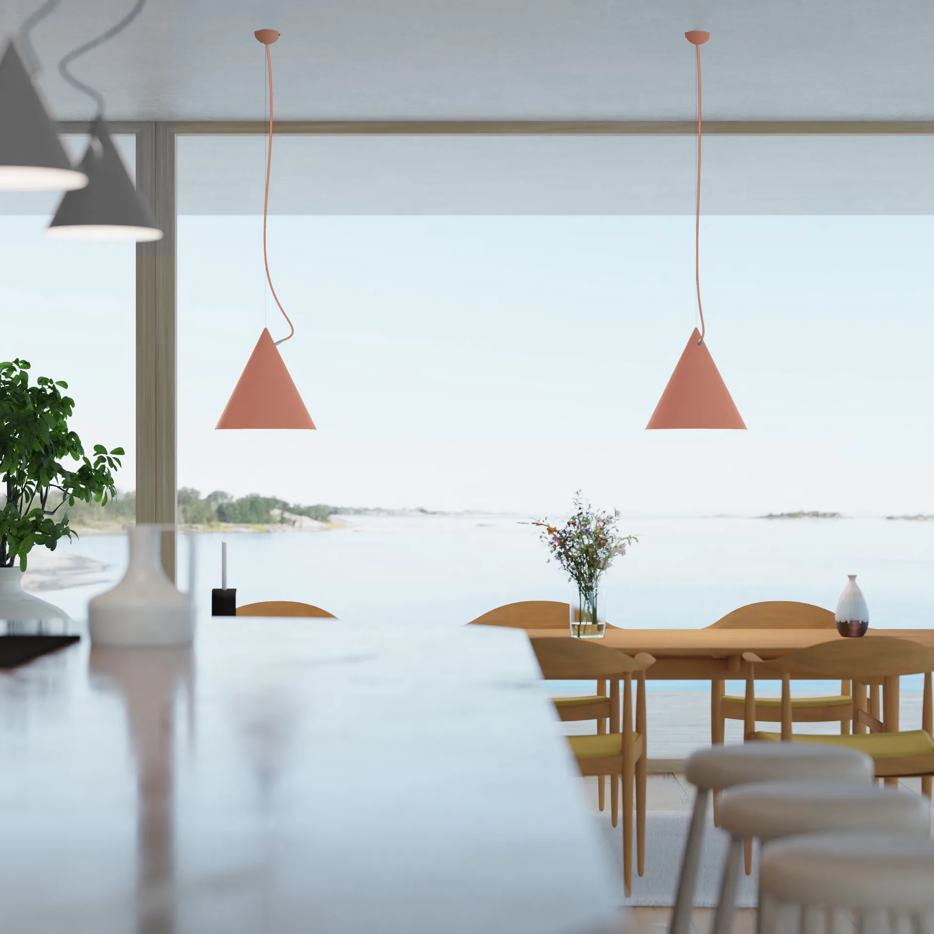 Pêndulo Castor 40 cm, Apricot-apricot-silver Noon