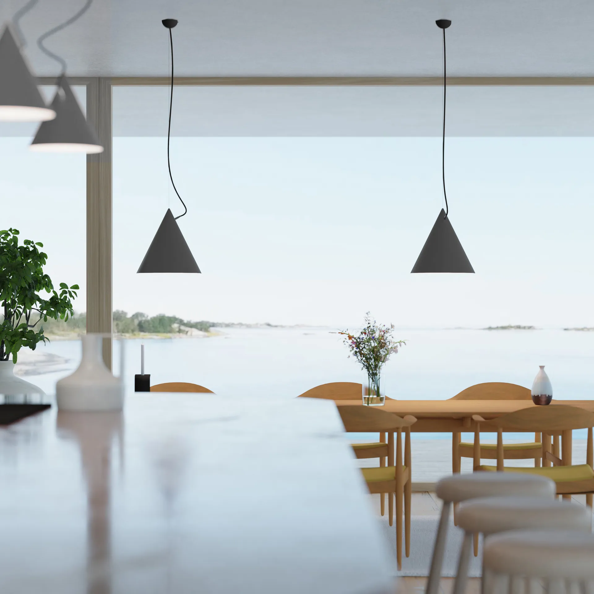 Pêndulo Castor 40 cm, Preto-preto-preto Noon