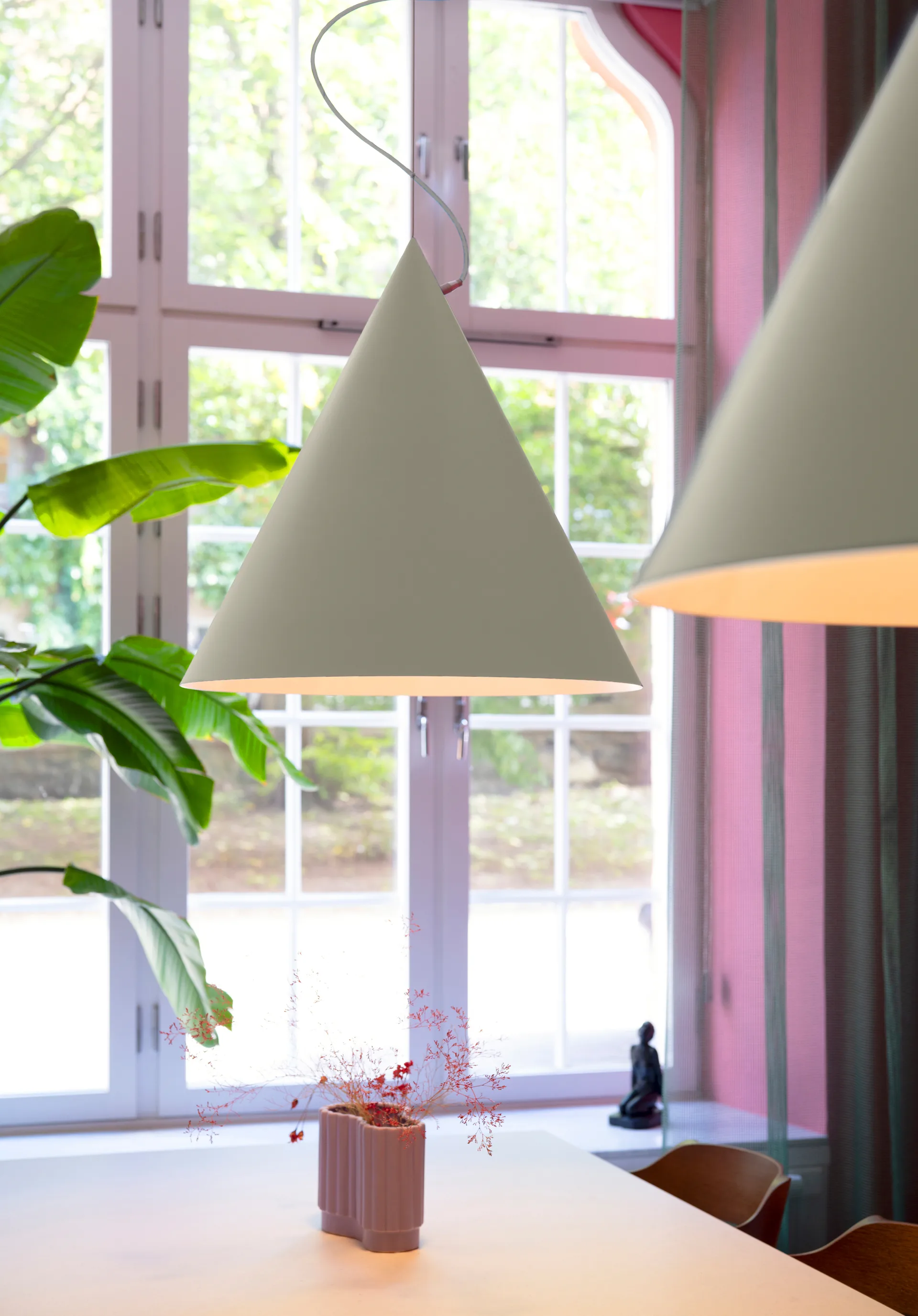 Pêndulo Castor de 60 cm, Cinza-cinza claro-prata Noon