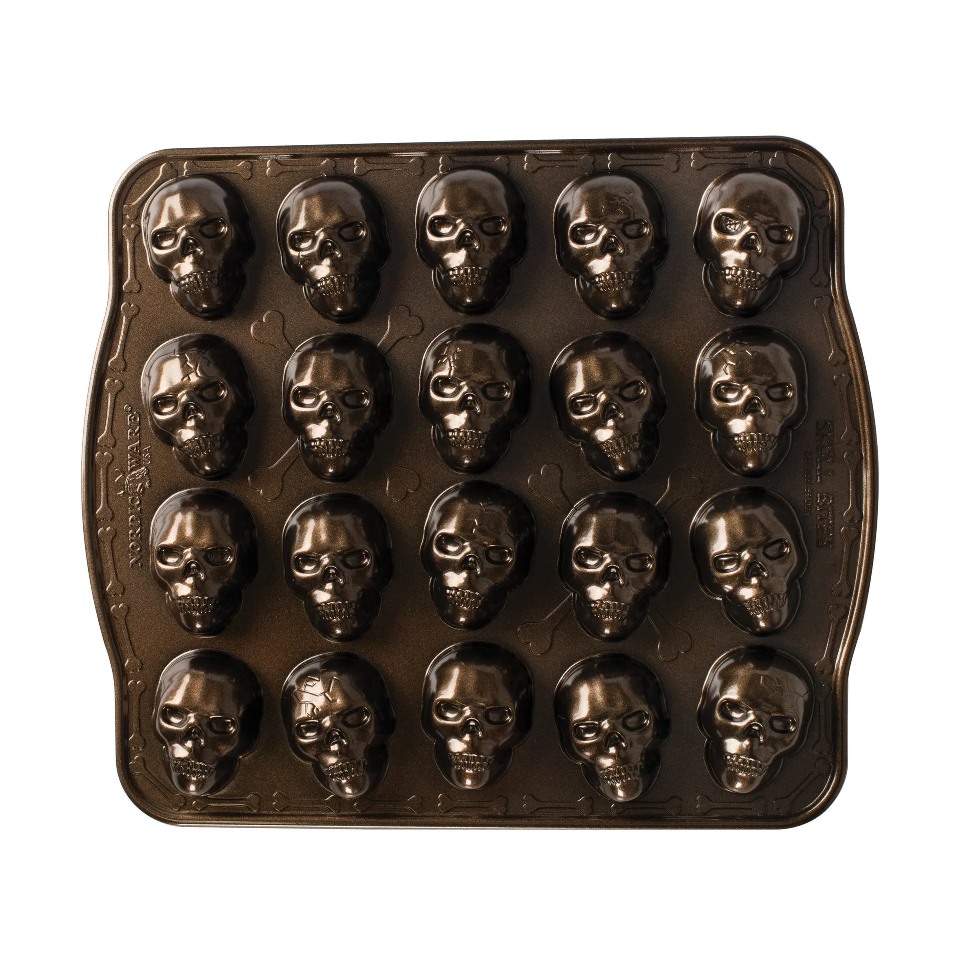 Forma para pão Nordic Ware Skull Bites, Bronze  Nordic Ware