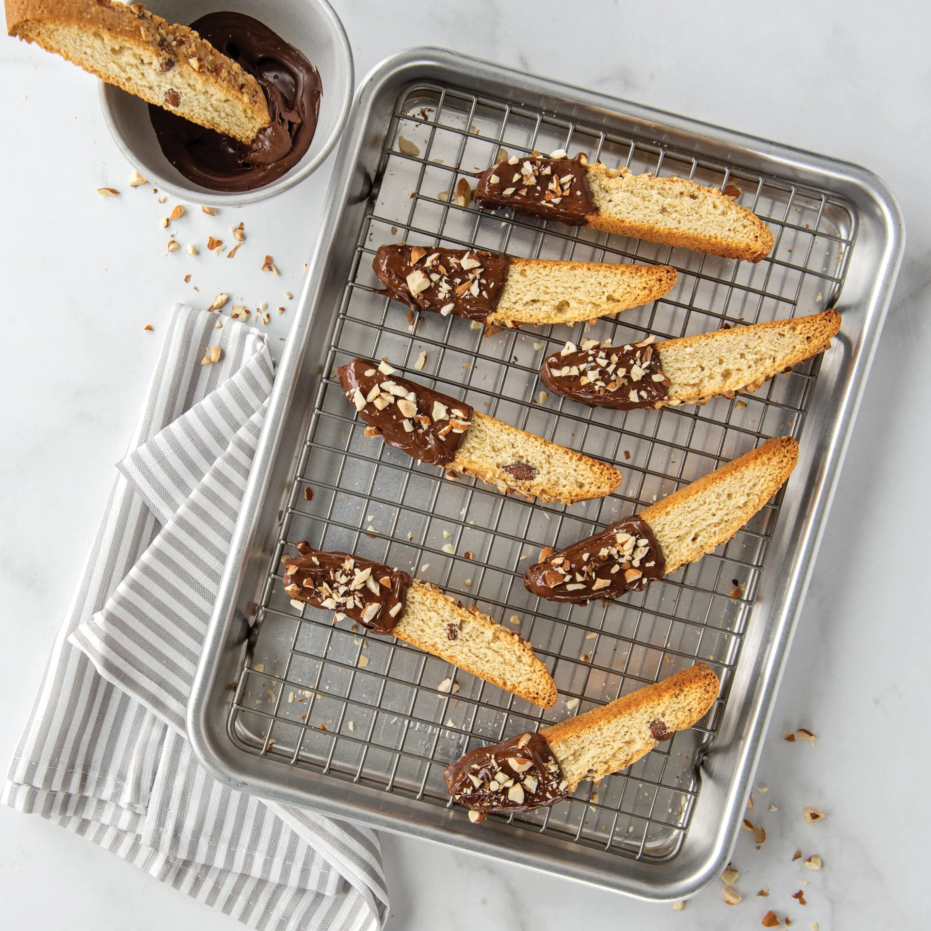 Naturals quarter sheet tabuleiro de forno com grelha, Prateado Nordic Ware