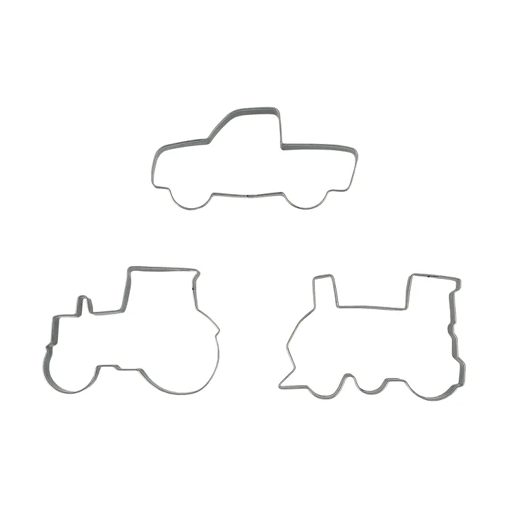 BAKE cortador de bolachas de gengibre - Veículos, 3 peças - Nordwik