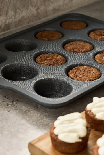 BAKE forma de silicone com estrutura reforçada - Muffins, 12 unidades - Nordwik