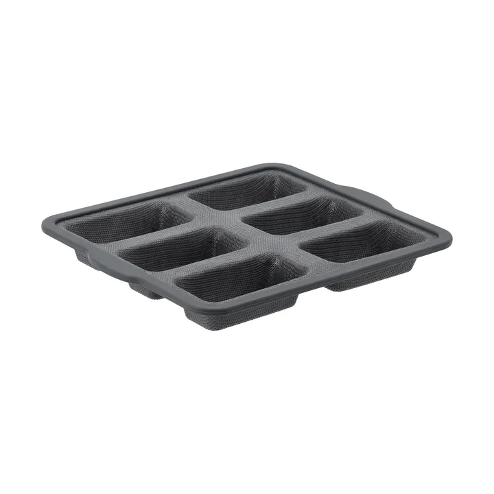 BAKE forma de silicone com estrutura reforçada - Retangular, 6 unidades, 26,2x22,1 cm - Nordwik