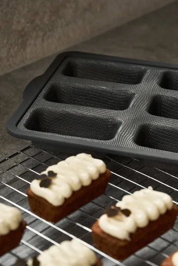 BAKE forma de silicone com estrutura reforçada - Retangular, 6 unidades, 26,2x22,1 cm - Nordwik