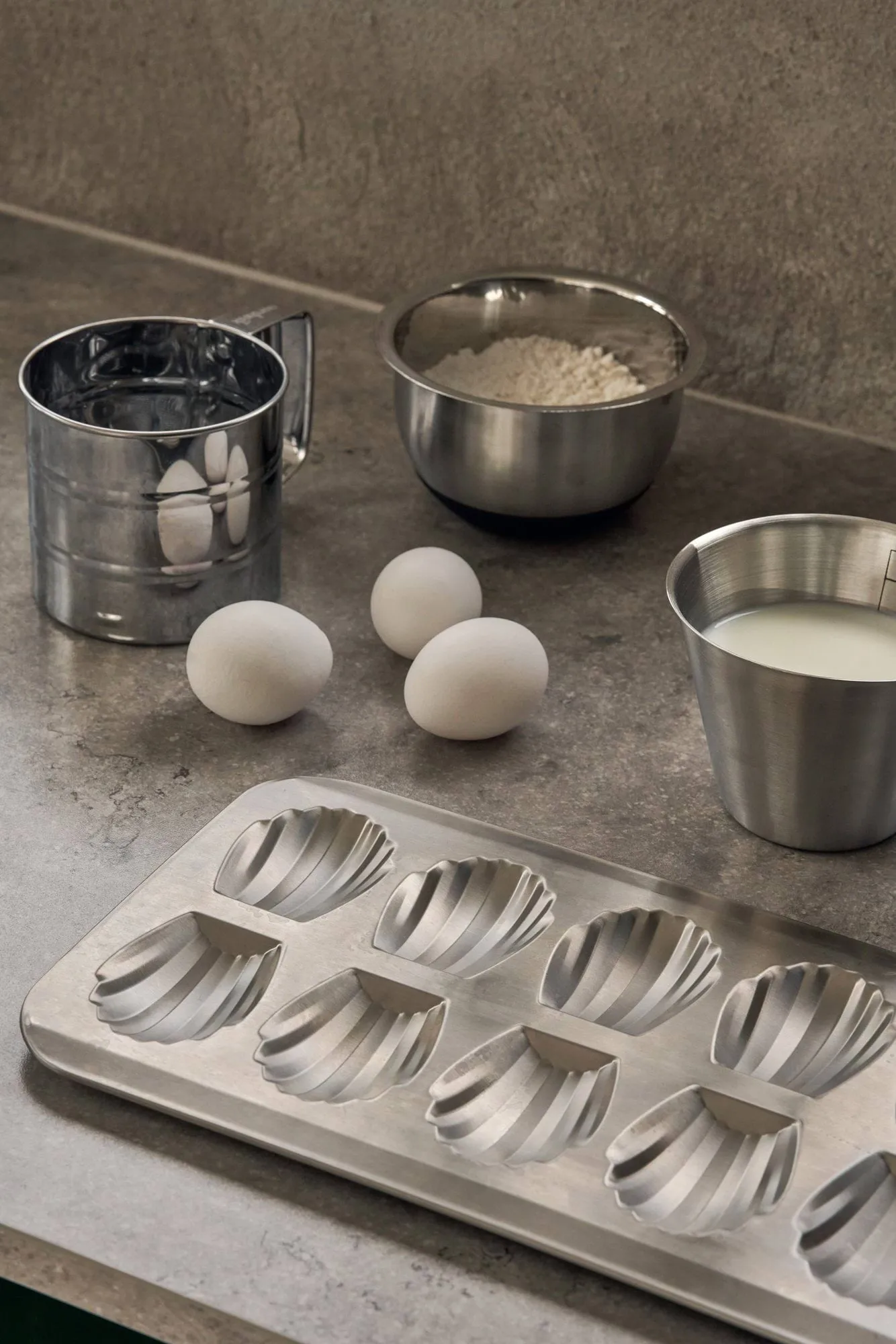 BAKE forma para madalenas, Aço inoxidável, 12 unidades Nordwik