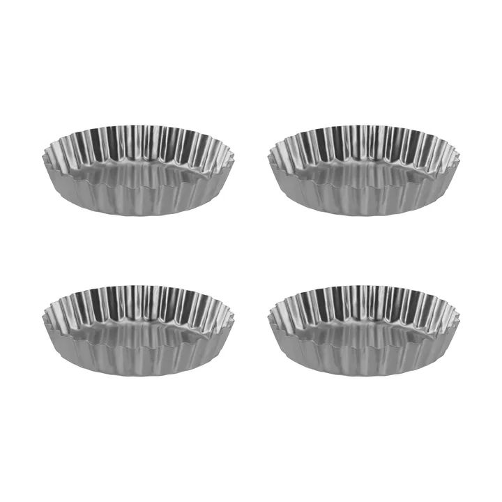 BAKE forma para tarteletes - Aço inoxidável, 4 unidades - Nordwik