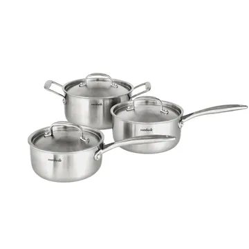 Conjunto de Panelas Nordwik 3-camadas 3 peças - 1,5 l, 2 l, 3 l - Nordwik