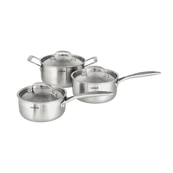 Conjunto de Panelas Nordwik 3-camadas 3 peças - 1,5 l, 2 l, 3 l - Nordwik