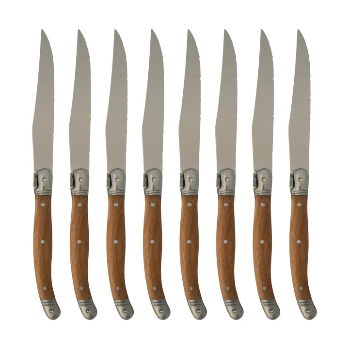 Faca para churrasco Nordwik 8 unidades - Aço inoxidável-madeira - Nordwik