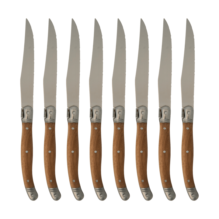 Faca para churrasco Nordwik 8 unidades - Aço inoxidável-madeira - Nordwik