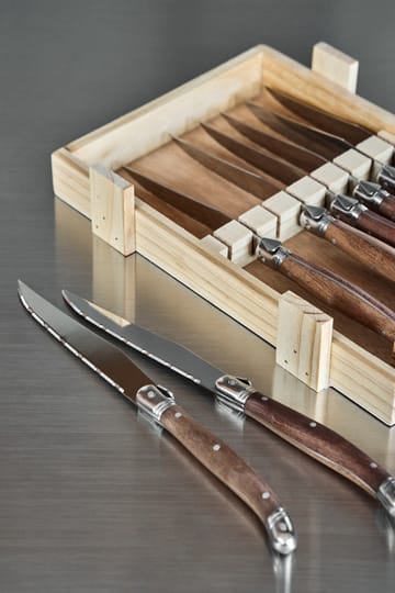 Faca para churrasco Nordwik 8 unidades - Aço inoxidável-madeira - Nordwik