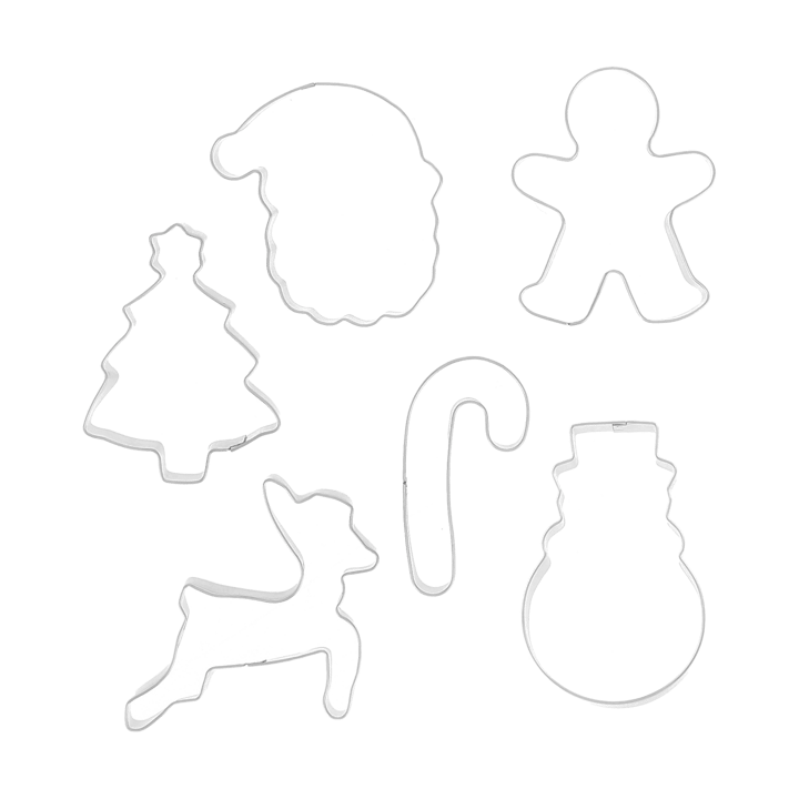 Formas de biscoito de gengibre de Natal Nordwik 6 peças - Aço inoxidável - Nordwik