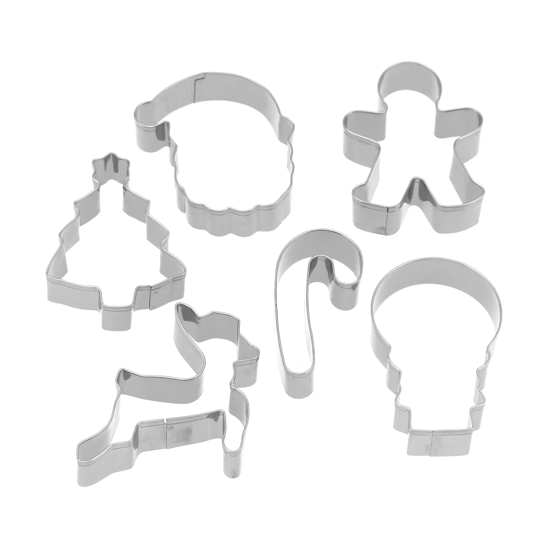 Formas de biscoito de gengibre de Natal Nordwik 6 peças, Aço inoxidável Nordwik