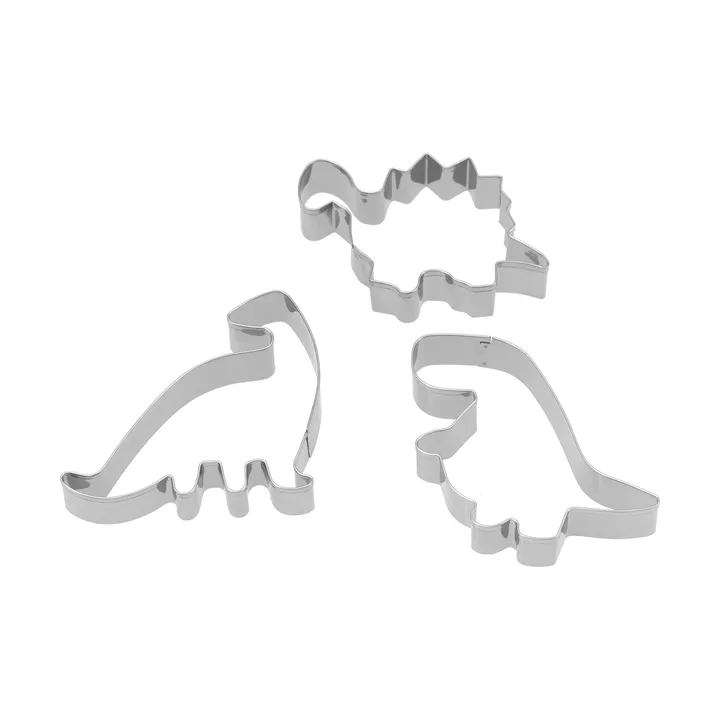 Nordwik Cortador de biscoito dinossauro 3 peças - Aço inoxidável - Nordwik