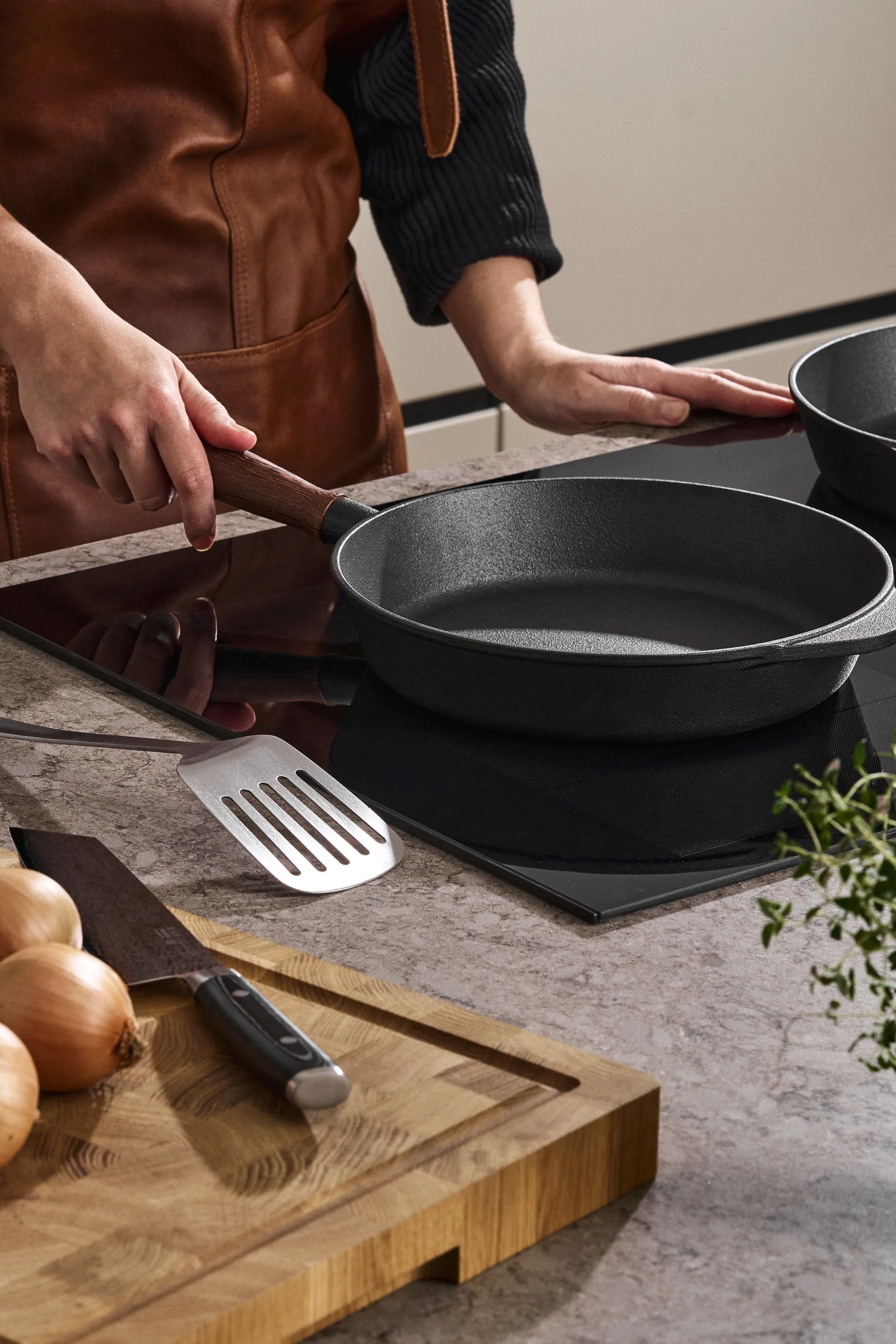 Nordwik frigideira de ferro fundido com cabo de madeira, 28 cm Nordwik