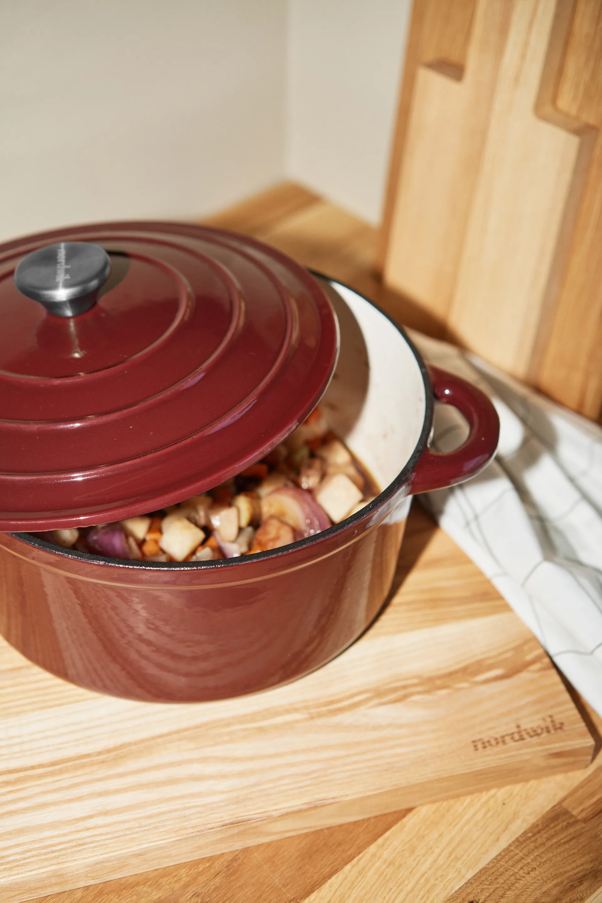 Nordwik panela redonda de ferro fundido 5 litros, Borgonha Nordwik