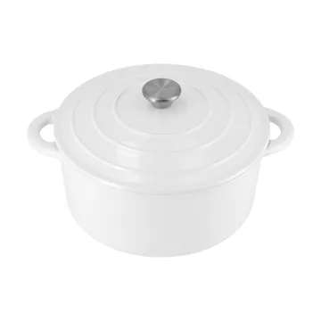 Nordwik panela redonda de ferro fundido 5 litros - Branco - Nordwik