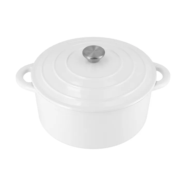 Nordwik panela redonda de ferro fundido 5 litros - Branco - Nordwik