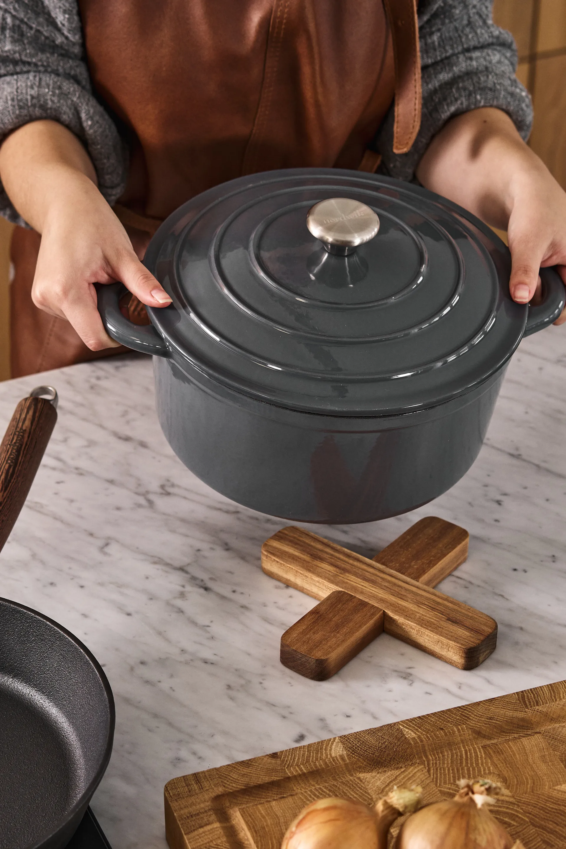 Nordwik panela redonda de ferro fundido 5 litros, Cinzento Nordwik