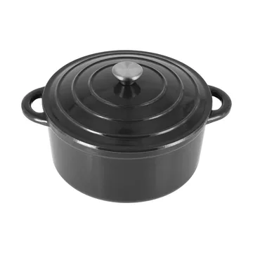 Nordwik panela redonda de ferro fundido 5 litros - Preto-prateado - Nordwik